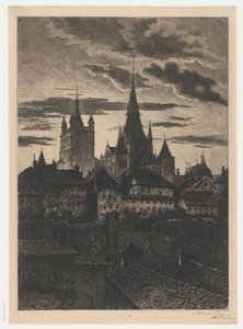 Utsikt över Lausanne Lausanne (titel på objekt) av Alexis Forel