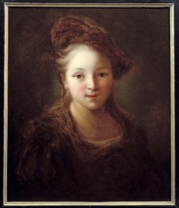 Porträtt av en ung flicka. Målning av Alexis Grimou (1680-1740), cirka 1720. Amiens, Musee De Picardie - Porträtt av en ung flicka. Målning av Jean Alexis Grimou (1680-1740), cirka 1720. Picardiemuseet, Amiens, Frankrike av Alexis Grimoux