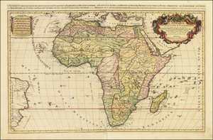 1692 års karta över Afrika av Alexis-Hubert Jaillot