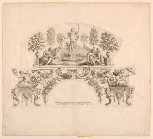 Fläktblad, åttonde och nionde plattan i setet, "Divers Desseins de grands Fans, Encrans, et autres Ornamens, invented et engraved par Nicolas Loire" av Alexis Loir