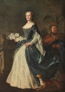 Porträtt av Marie Leszczynska, Frankrikes drottning 1703-1768, 1725.