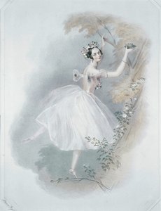 Marie Taglioni, den mest berömda ballerinan ... (färgtryck) av Alfred Edward Chalon