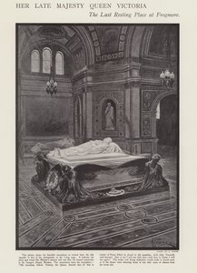 Drottning Victorias sista viloplats vid Frogmore (litho)