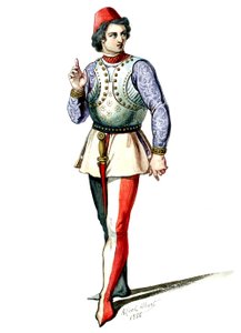Halévy - La magicienne - kostymmodeller av Alfred Albert - 04. Ecuyer, manlig kör (retuscherad)