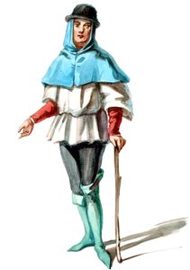 Halévy - La magicienne - kostymmodeller av Alfred Albert - 15. Paysan (retuscherad)
