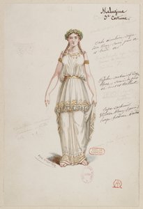 Halévy - La magicienne - kostymmodeller av Alfred Albert - 21. Mélusine, 3:e kostymen av Alfred Albert