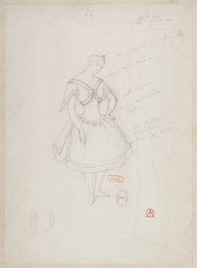 Halévy - La magicienne - kostymmodeller av Alfred Albert - 24. Mlle Zina, (pas de deux)