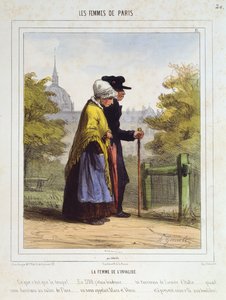 Invalidernas kvinna, från Kvinnorna i Paris, 1841-42 av Alfred Andre Geniole