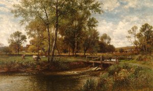 In the Meadows, Youngsbury, 1900 av Alfred Augustus Glendening
