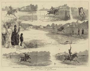 Militära sporter i Hurlingham (gravyr) av Alfred Chantrey Corbould