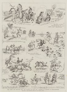 Red Shirt och Broncho Bill är inbjudna att jaga av en mästare på jakthundar i Hertfordshire av Alfred Chantrey Corbould