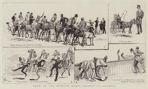 Utställning av English Horse Society på Olympia av Alfred Chantrey Corbould