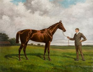 Sir Hugo-vinnare av 1892 års Derby, ca 1875-1928 (olja på duk) av Alfred Charles Havell