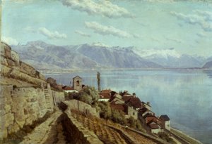 Byn Saint-Saphorin av Alfred Chavannes