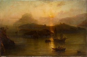 "Wicklow Head och Blackrock Castle", 1827-1883 av Alfred Clint