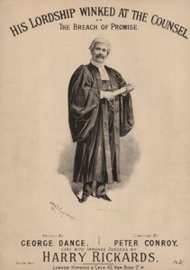 Hans herrskap blinkade åt rådet, eller löftesbrottet (färg litho) av Alfred Concanen