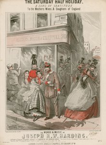 Musikmusik till The Saturday Half Holiday, ord och musik av Joseph R W Harding av Alfred Concanen