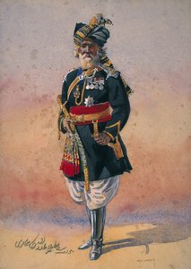 Honorary Native Commandment Nawab Sir Hafiz Muhammad Abdullah Khan, KCIE, illustration för 