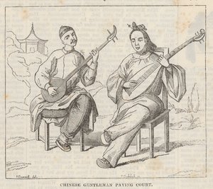 Kinesiska herrar spelar bana av Alfred Crowquill