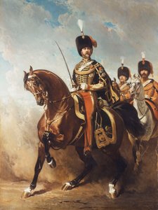 Ett porträtt av general Fleury till häst,