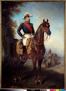 Ryttarporträtt av Napoleon III (1808-1873). Målning av Alfred De Dreux (1810 - 1860) av Alfred Dedreux