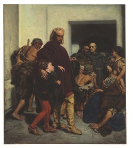 Christofer Columbus vid klostret i Rabida (olja på duk)