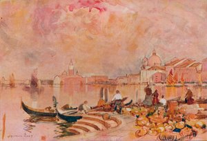 Evening Glow, Venedig, c1895 av Alfred East
