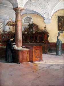 Sakristian i universitetskyrkan i Wien av Alfred Edler von Pflügl