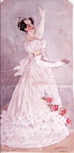 Angelica Catalani (1780-1845) i Il Fanatico, 1824 (wc) av Alfred Edward Chalon