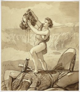 David och Goliat av Alfred Edward Chalon
