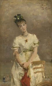 Ung kvinna vid havet, 1886 av Alfred Emile Stevens