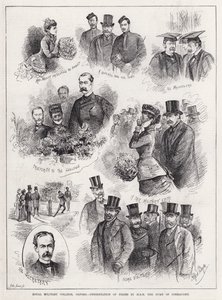 Royal Military College, Oxford, Presentation of Prizes av HRH the Duke of Connaught (gravyr) av Alfred Gish Bryan