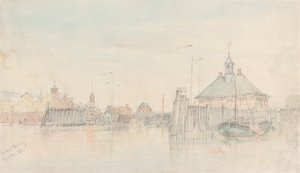 Hamn, Hamburg från Elbe