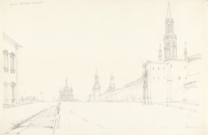 Moskva, 1827 (grafit på papper) av Alfred Gomersal Vickers
