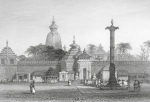 Juggernauts tempel (gravyr) av Alfred Gomersal Vickers