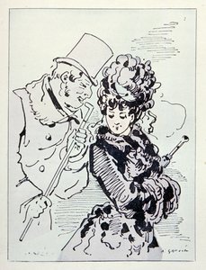 På asfalten, illustration från Les Parisiennes, c.1870