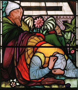 Uppståndelsen, detalj, ca 1867 (målat glas)