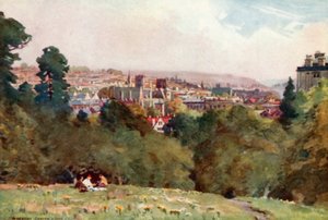 Bristol, från Clifton Observatory (färg litho) av Alfred Heaton Cooper
