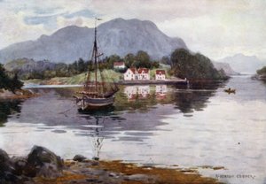 Godosund, Hardangerfjorden av Alfred Heaton Cooper