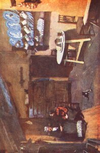 Lake District: Ett kök på ett gammalt värdshus, Coniston (färglitografi) av Alfred Heaton Cooper