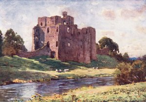 Lake District: Brougham Castle, Penrith (färglitografi) av Alfred Heaton Cooper