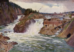 Trollhättanfallen av Alfred Heaton Cooper