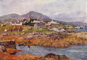 Byn Roundstone, County Galway av Alfred Heaton Cooper
