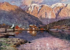 Ulvik, Hardangerfjorden av Alfred Heaton Cooper