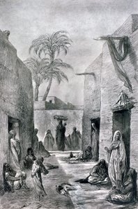 A Street of Almees egyptiska dansande flickor, Egypten, 1872