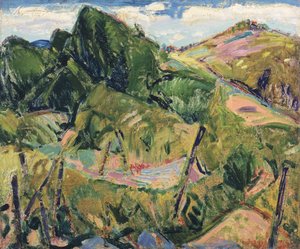 Landskap, ca 1916 (baksidan av 327404) (olja på gessoed board)
