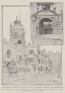 Cripplegate Church, begravningsplatsen i Milton, på väg att rivas