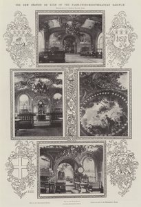 Den nya stationen De Luxe för järnvägen Paris-Lyons-Mediterranean av Alfred Hugh Fisher
