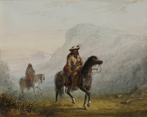 ”Bourgeois” W---r och hans squaw av Alfred Jacob Miller