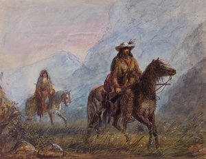 Kapten Joseph Rutherford Walker, ca 1837 (akvarell på papper) av Alfred Jacob Miller